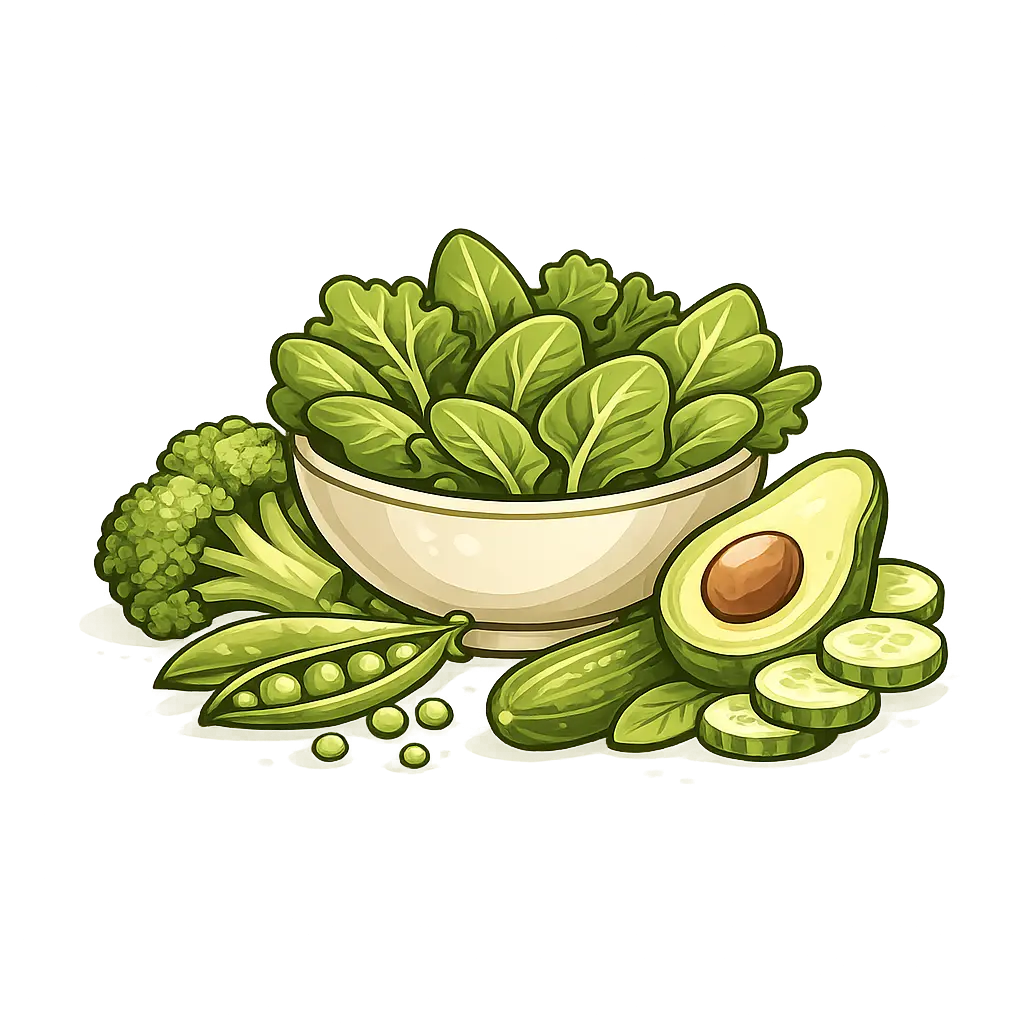 Minimalist icon representing leafy greens