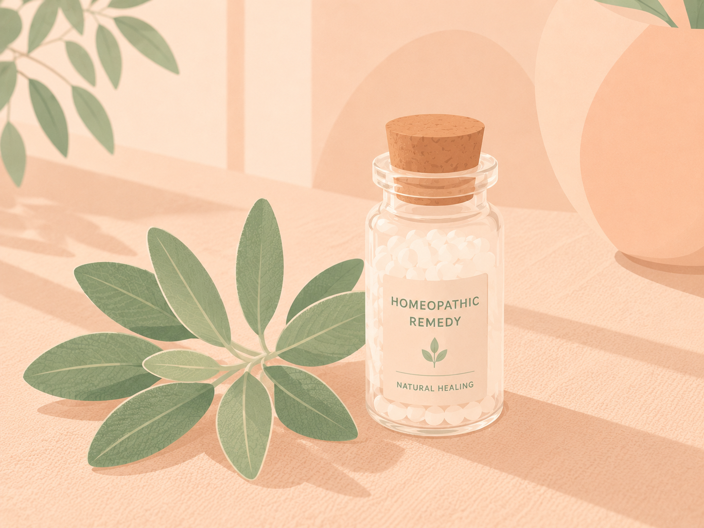 Homeopathic wellness illustration